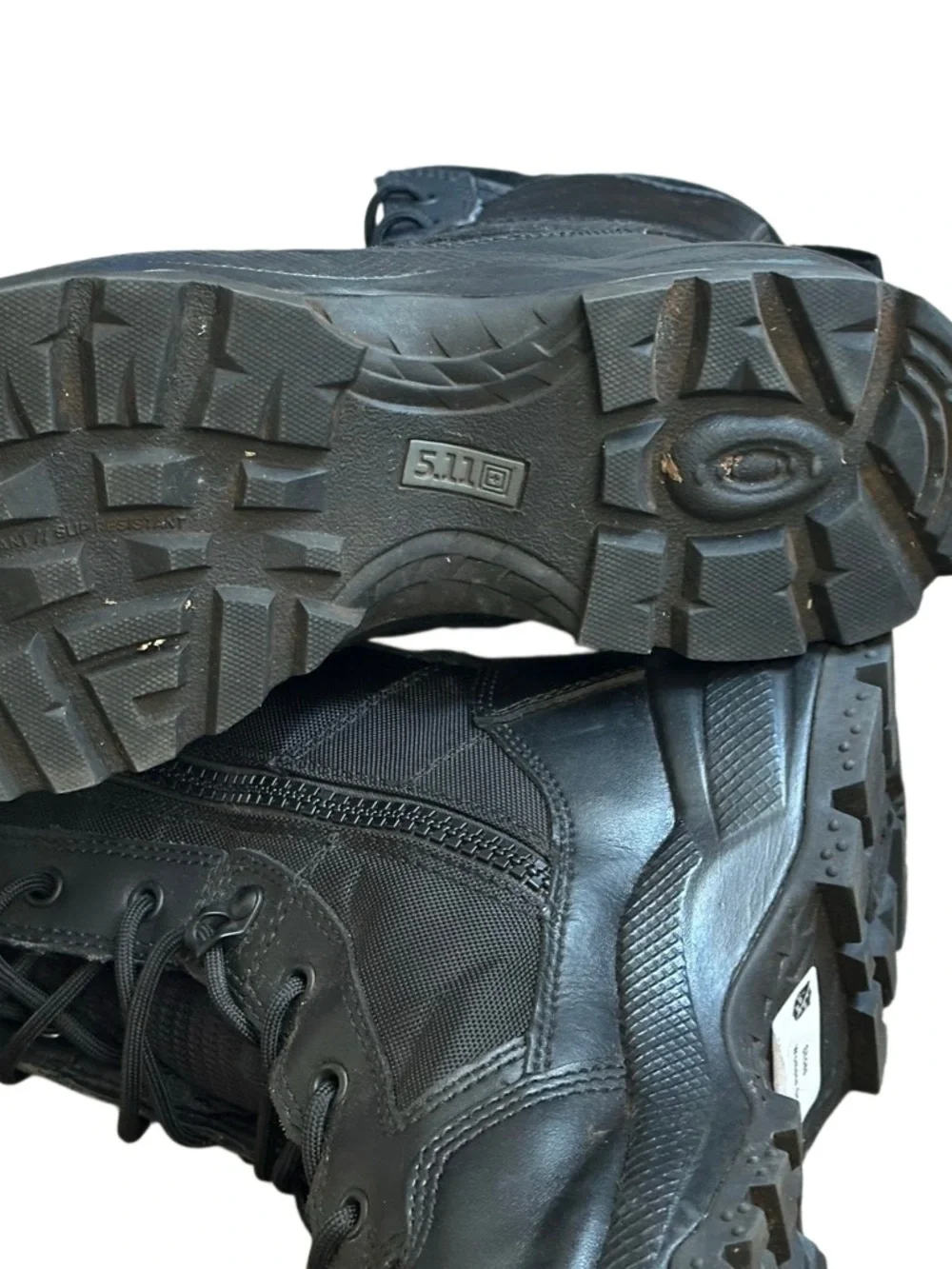 A.T.A.C. 2.08 Men's Black Shield Tactical Lace-Up Boots - 5.11. Size 10.5